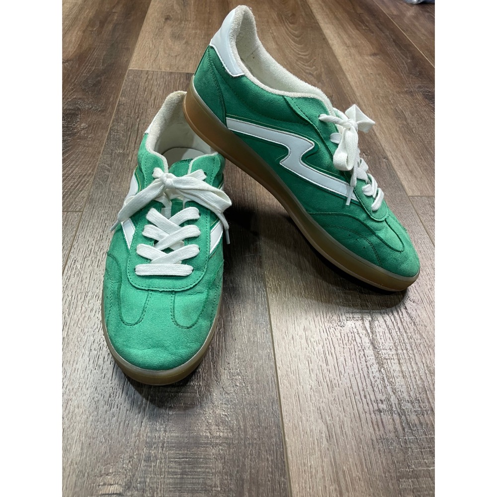 Madden Girl Giia Women's Size 9 M Green Faux Suede Gum Sole Low Top Sneakers - Picture 3 of 6